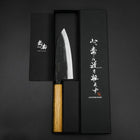 Deba Doppelte Fase White Steel #2 Kurouchi Eichenholz Griff 150mm-[Musashi]-[Japan-Küchenmesser]