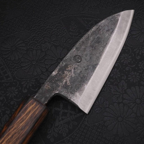 Deba Doppelte Fase White Steel #2 Kurouchi Sumi Urushi Griff 105mm-[Musashi]-[Japan-Küchenmesser]