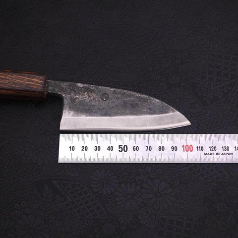 Deba Doppelte Fase White Steel #2 Kurouchi Sumi Urushi Griff 105mm-[Musashi]-[Japan-Küchenmesser]