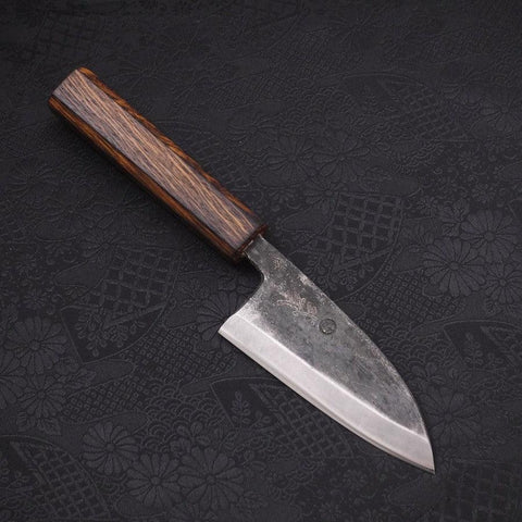 Deba Doppelte Fase White Steel #2 Kurouchi Sumi Urushi Griff 105mm-[Musashi]-[Japan-Küchenmesser]