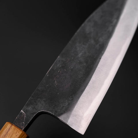 Deba Double Bevel White Steel #2 Kurouchi Oak Handle 180mm (7”)-[Musashi]-[Japan-Küchenmesser]
