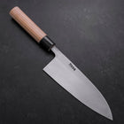 Deba Left Hand White Steel #2 Kurouchi Tsuchime Cherry Handle 180mm (7”)-[Musashi]-[Japan-Küchenmesser]
