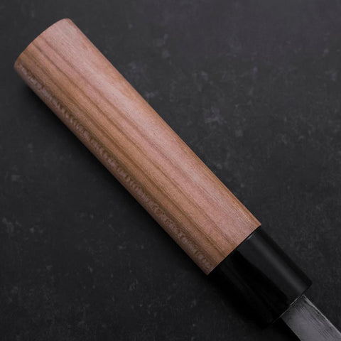 Deba Left Hand White Steel #2 Kurouchi Tsuchime Cherry Handle 180mm (7”)-[Musashi]-[Japan-Küchenmesser]