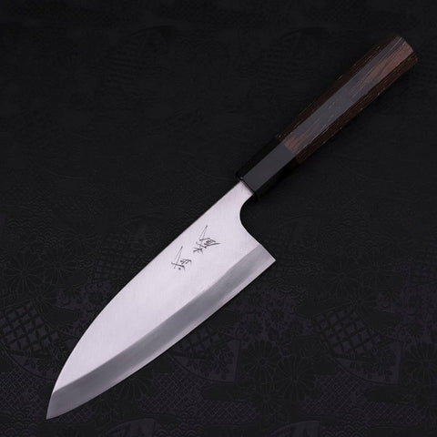 Deba Linkshand AUS-10 Kasumi Büffelhorn und Wenge Griff 150mm-[Musashi]-[Japan-Küchenmesser]