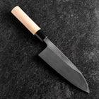 Deba Linkshand White Steel #2 Kurouchi Tsuchime Kirschholz Griff 165mm-[Musashi]-[Japan-Küchenmesser]