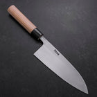 Deba Linkshand White Steel #2 Kurouchi Tsuchime Kirschholz Griff 180mm-[Musashi]-[Japan-Küchenmesser]