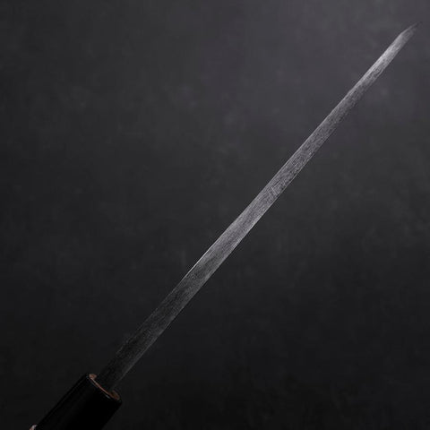 Deba Linkshand White Steel #2 Kurouchi Tsuchime Kirschholz Griff 180mm-[Musashi]-[Japan-Küchenmesser]