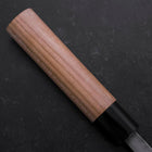 Deba Linkshand White Steel #2 Kurouchi Tsuchime Kirschholz Griff 180mm-[Musashi]-[Japan-Küchenmesser]
