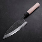 Deba Linkshand White Steel #2 Kurouchi Tsuchime Kirschholz Griff 180mm-[Musashi]-[Japan-Küchenmesser]