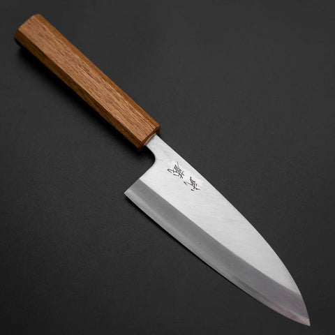 Deba SK-Stahl Kasumi Eichenholz Griff 150mm-[Musashi]-[Japan-Küchenmesser]