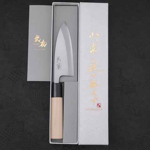 Deba SK-Stahl Kasumi Magnolienholz Griff 120mm-[Musashi]-[Japan-Küchenmesser]