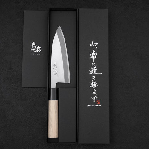 Deba SK-Stahl Kasumi Magnolienholz Griff 150mm-[Musashi]-[Japan-Küchenmesser]