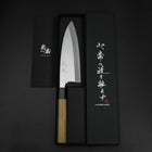 Deba Silver Steel #3 Kasumi Buffalo Magnolia Handle 180mm (7”)-[Musashi]-[Japan-Küchenmesser]