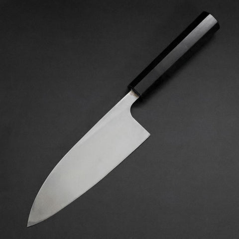 Deba Silver Steel #3 Kasumi Büffelhorn und Ebenholz Griff 165mm-[Musashi]-[Japan-Küchenmesser]