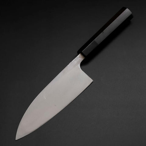 Deba Silver Steel #3 Kasumi Büffelhorn und Ebenholz Griff 165mm-[Musashi]-[Japan-Küchenmesser]