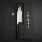 Deba Silver Steel #3 Kasumi Büffelhorn und Ebenholz Griff 165mm-[Musashi]-[Japan-Küchenmesser]