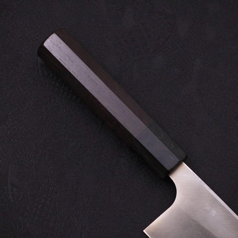 Deba Silver Steel #3 Kasumi Büffelhorn und Ebenholz Griff 180mm (Linkshändig)-[Musashi]-[Japan-Küchenmesser]
