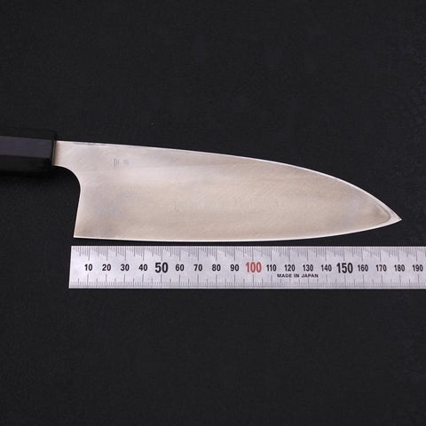 Deba Silver Steel #3 Kasumi Büffelhorn und Ebenholz Griff 180mm (Linkshändig)-[Musashi]-[Japan-Küchenmesser]