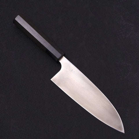 Deba Silver Steel #3 Kasumi Büffelhorn und Ebenholz Griff 180mm (Linkshändig)-[Musashi]-[Japan-Küchenmesser]