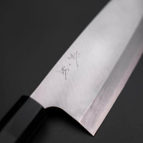 Deba Silver Steel #3 Kasumi Büffelhorn und Ebenholz Griff 210mm-[Musashi]-[Japan-Küchenmesser]