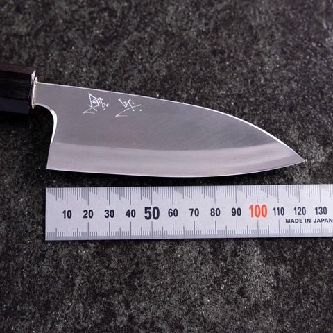 Deba Silver Steel #3 Kasumi Büffelhorn und Magnolienholz Griff 120mm-[Musashi]-[Japan-Küchenmesser]