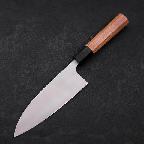 Deba Silver Steel #3 Kasumi Büffelhorn und Teakholz Griff 165mm-[Musashi]-[Japan-Küchenmesser]