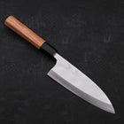 Deba Silver Steel #3 Kasumi Büffelhorn und Teakholz Griff 165mm-[Musashi]-[Japan-Küchenmesser]