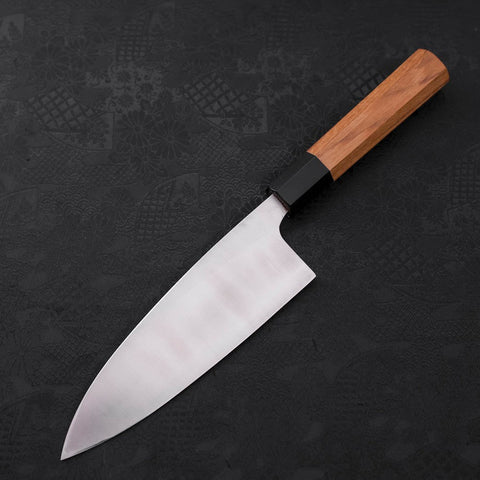 Deba Silver Steel #3 Kasumi Büffelhorn und Teakholz Griff 180mm-[Musashi]-[Japan-Küchenmesser]