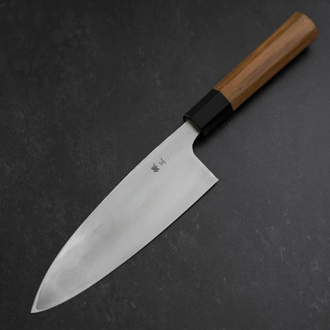 Deba Silver Steel #3 Kasumi Büffelhorn und Teakholz Griff 180mm-[Musashi]-[Japan-Küchenmesser]