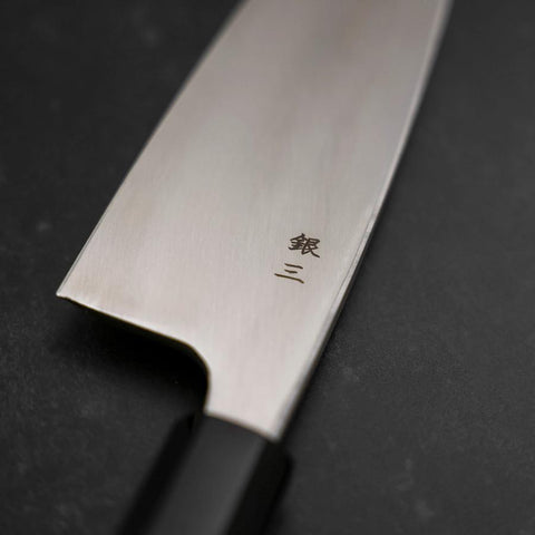 Deba Silver Steel #3 Kasumi Büffelhorn und Teakholz Griff 180mm-[Musashi]-[Japan-Küchenmesser]