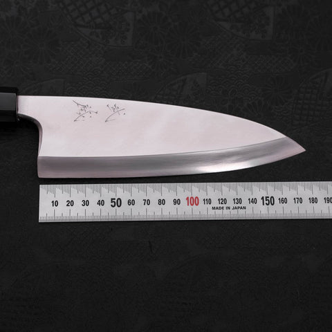 Deba Silver Steel #3 Kasumi Büffelhorn und Teakholz Griff 180mm-[Musashi]-[Japan-Küchenmesser]