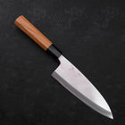 Deba Silver Steel #3 Kasumi Büffelhorn und Teakholz Griff 180mm-[Musashi]-[Japan-Küchenmesser]