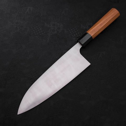 Deba Silver Steel #3 Kasumi Büffelhorn und Teakholz Griff 210mm-[Musashi]-[Japan-Küchenmesser]