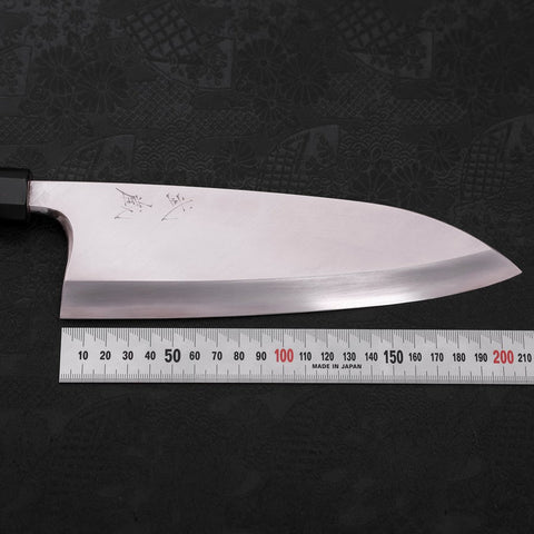 Deba Silver Steel #3 Kasumi Büffelhorn und Teakholz Griff 210mm-[Musashi]-[Japan-Küchenmesser]