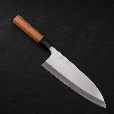 Deba Silver Steel #3 Kasumi Büffelhorn und Teakholz Griff 210mm-[Musashi]-[Japan-Küchenmesser]