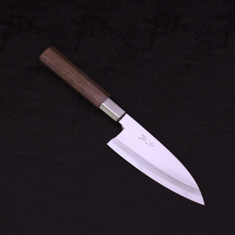 Deba Silver Steel #3 Walnussholz Griff 135mm-[Musashi]-[Japan-Küchenmesser]