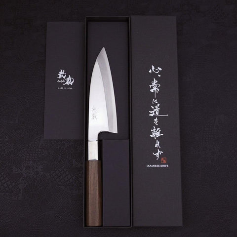 Deba Silver Steel #3 Walnussholz Griff 150mm-[Musashi]-[Japan-Küchenmesser]