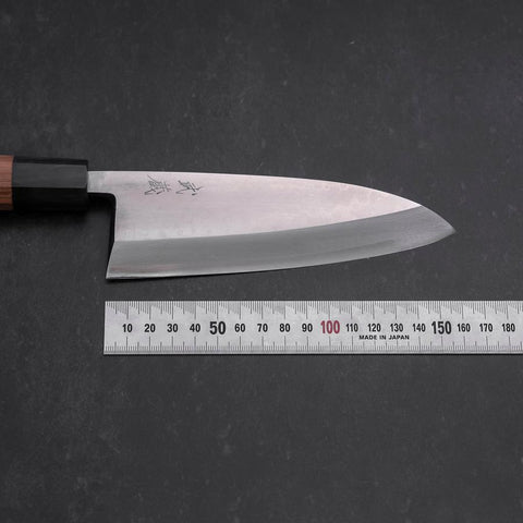 Deba VG-10 Damast Büffelhorn und Teakholz Griff 165mm-[Musashi]-[Japan-Küchenmesser]