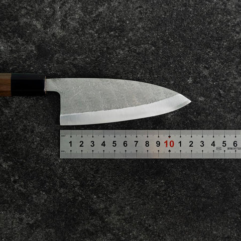 Deba VG-10 Nashiji Buffalo Walnut Handle 120mm (4.7”)-[Musashi]-[Japanese-Kitchen-Knives]