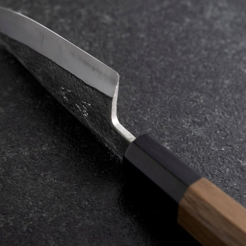 Deba VG-10 Nashiji Büffelhorn und Walnussholz Griff 90mm-[Musashi]-[Japan-Küchenmesser]