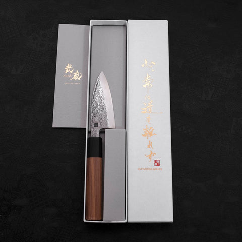Deba VG-10 Nashiji Walnussholz Griff 90mm-[Musashi]-[Japan-Küchenmesser]