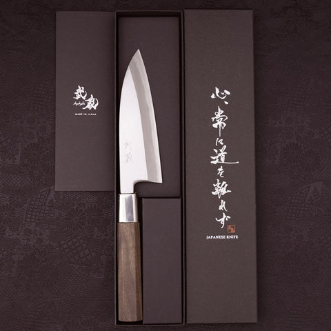 Deba White Steel #1 Walnussholz Griff 150mm-[Musashi]-[Japan-Küchenmesser]