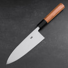 Deba White Steel #2 Hon-Kasumi Büffelhorn und Teak Griff 165mm-[Musashi]-[Japan-Küchenmesser]