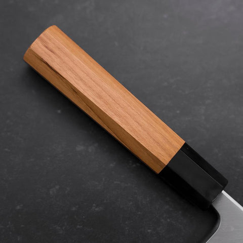 Deba White Steel #2 Hon-Kasumi Büffelhorn und Teakholz Griff 180mm-[Musashi]-[Japan-Küchenmesser]