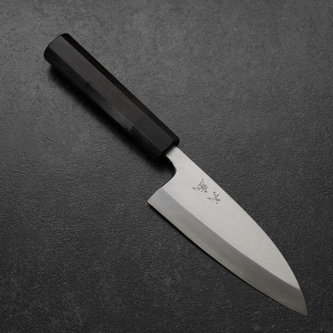 Deba White Steel #2 Kasumi Buffalo Ebony Handle 150mm-[Musashi]-[Japanese-Kitchen-Knives]