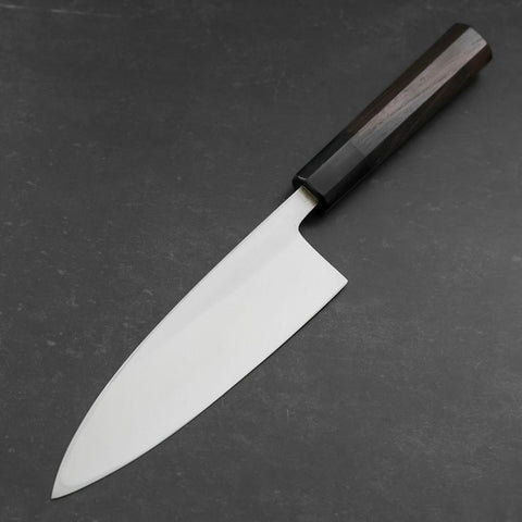 Deba White Steel #2 Kasumi Buffalo Ebony Handle 180mm (7”)-[Musashi]-[Japan-Küchenmesser]