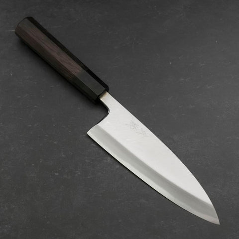 Deba White Steel #2 Kasumi Buffalo Ebony Handle 180mm (7”)-[Musashi]-[Japan-Küchenmesser]
