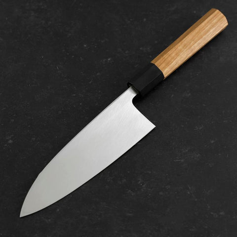 Deba White Steel #2 Kasumi Buffalo Teak Handle 165mm (6.5”)-[Musashi]-[Japan-Küchenmesser]