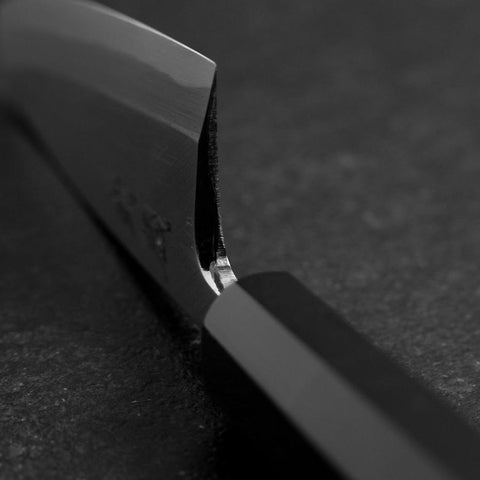 Deba White Steel #2 Kasumi Büffelhorn und Ebenholz Griff 120mm-[Musashi]-[Japan-Küchenmesser]