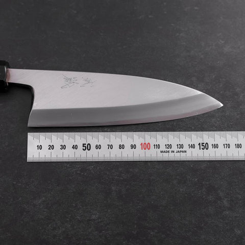 Deba White Steel #2 Kasumi Büffelhorn und Ebenholz Griff 165mm-[Musashi]-[Japan-Küchenmesser]